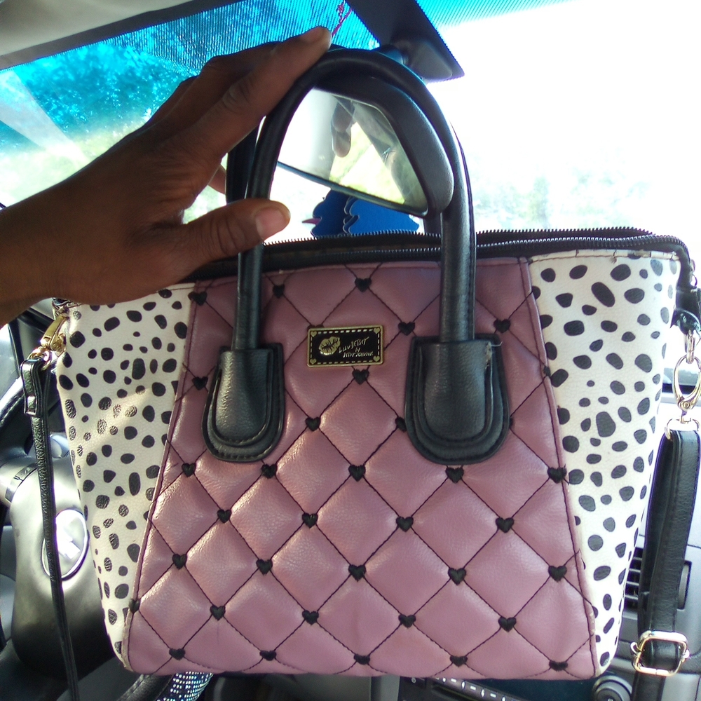 Elegant Purple and Black Women's Handbag - Picture 2 of 3